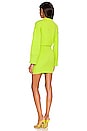 view 3 of 3 Imani Fold Over Cuff Mini Dress in Electric Green