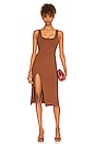 view 1 of 3 Thom Midi Dress in Chocolate Brown