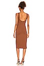 view 3 of 3 Thom Midi Dress in Chocolate Brown