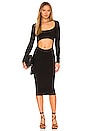view 1 of 3 Dacia Cut Out Midi Dress in Black