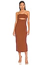 view 1 of 3 VESTIDO BRITTA in Brown