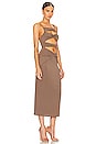 view 2 of 3 Paulina Midi Dress in Taupe Brown