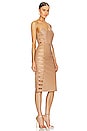 view 2 of 4 Daena Faux Leather Midi Dress in Camel
