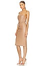 view 3 of 4 Daena Faux Leather Midi Dress in Camel