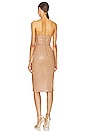 view 4 of 4 Daena Faux Leather Midi Dress in Camel