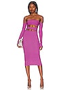 view 1 of 3 Marcella Cut Out Midi Dress in Purple
