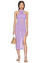 view 1 of 3 Magdalena High Slit Midi Dress in Purple