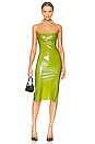 view 2 of 4 Uriah Latex Midi Dress in Green