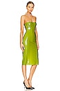view 3 of 4 Uriah Latex Midi Dress in Green
