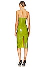 view 4 of 4 Uriah Latex Midi Dress in Green