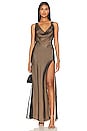 view 1 of 3 Calla Gown in Black & Nude