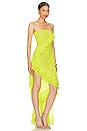 view 2 of 3 Nehna Mini Dress in Chartreuse
