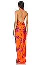 view 3 of 3 Nicolette Gown in Orange Floral