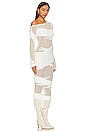 view 2 of 3 Conga Mixed Yarn Midi Dress in White