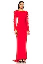 view 2 of 3 Simone Gown in Bright Red