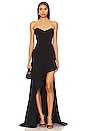 view 1 of 3 Desirae Asymmetrical Dress in Black
