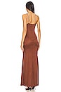 view 3 of 4 Kalena Gown in Chocolate Brown