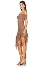 view 3 of 4 Fernanda High Low Dress in Brown