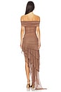 view 4 of 4 Fernanda High Low Dress in Brown