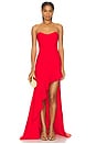 view 1 of 4 Desirae Asymmetrical Dress in Red