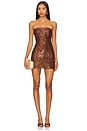 view 1 of 4 Janya Mini Dress in Chocolate Brown