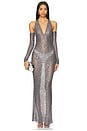 view 1 of 5 The Freya Gown in Gunmetal