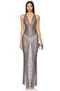 view 2 of 5 The Freya Gown in Gunmetal