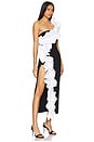 view 2 of 4 The Sapphira Midi Dress in Black & White