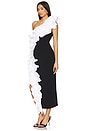view 3 of 4 The Sapphira Midi Dress in Black & White