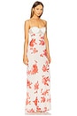 view 2 of 3 The Ambrose Gown in Pink & Red Floral