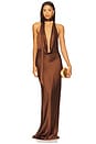 view 1 of 3 Naila Gown in Brown
