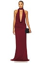 view 1 of 4 The Lisha Gown in Oxblood