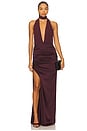 view 1 of 3 The Roja Gown in Dark Plum