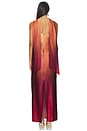 view 4 of 4 The Coralena Maxi Dress in Deep Red & Gold Ombre
