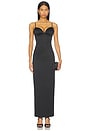 view 1 of 3 VESTIDO LARGO AGNES in Black