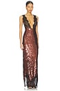 view 2 of 4 x Christina Elezaj The Lorelai Maxi Dress in Chocolate Brown
