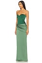 view 2 of 3 Amit Gown in Tonal Green