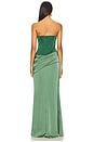 view 3 of 3 Amit Gown in Tonal Green