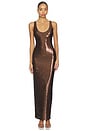view 1 of 4 Janhvi Maxi Dress in Chocolate Brown