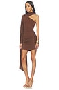 view 3 of 4 ALLONA MINI DRESS 미니 원피스 in Chocolate Brown