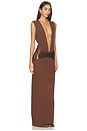 view 2 of 4 ROBE DE SOIRÉE ALLONA GOWN in Chocolate Brown