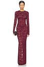 view 1 of 3 VESTIDO LARGO SABA in Oxblood