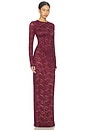view 2 of 3 VESTIDO LARGO SABA in Oxblood