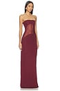 view 2 of 3 The Sadira Maxi Dress in Wine