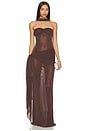 view 1 of 4 Smita Gown in Chocolate Brown