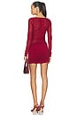 view 4 of 5 Ayala Mini Dress in Burgundy