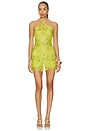view 1 of 4 Nimrata Mini Dress in Chartreuse