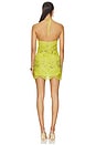 view 3 of 4 Nimrata Mini Dress in Chartreuse