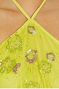 view 4 of 4 Nimrata Mini Dress in Chartreuse