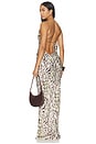 view 1 of 4 Samreen Gown in Brown & Ivory Zebra
